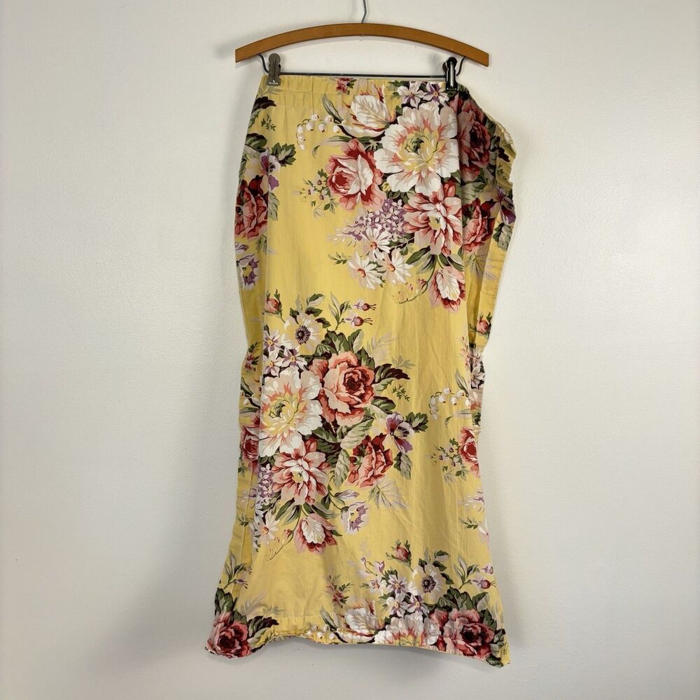VTG Ralph Lauren Sophie Brooke Floral Yellow 100% Cotton Pillowcase